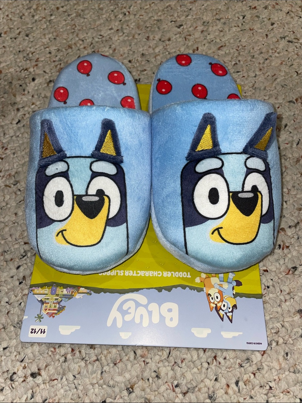 Bluey Kids Blue Slide Slippers - Blue